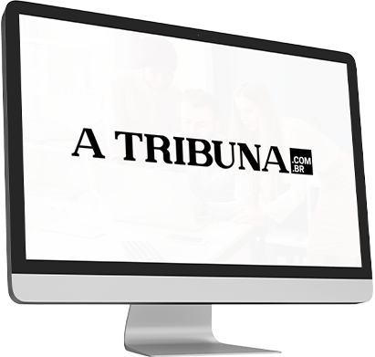 Logo oficial do A Tribuna.com.br dentro de um Monitor
